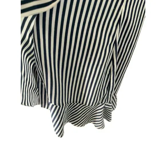 Vintage Elizabeth Crosby Los Angeles Blue/White Striped Summer Dress S - Picture 6 of 9